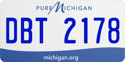 MI license plate DBT2178