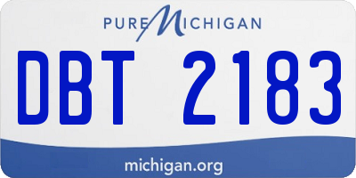 MI license plate DBT2183