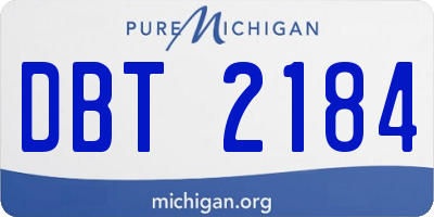 MI license plate DBT2184