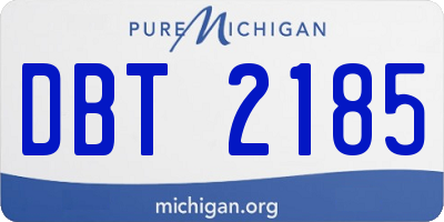 MI license plate DBT2185
