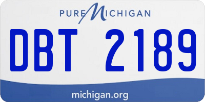MI license plate DBT2189