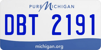 MI license plate DBT2191