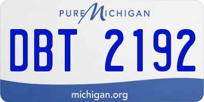 MI license plate DBT2192