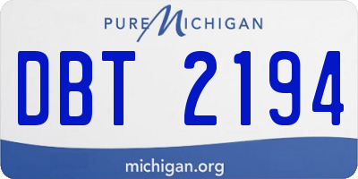 MI license plate DBT2194