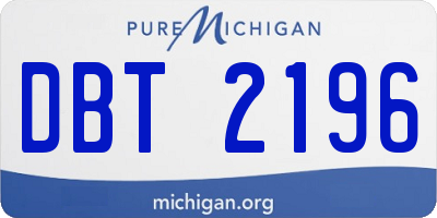 MI license plate DBT2196