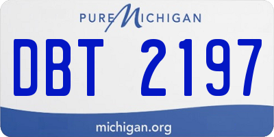 MI license plate DBT2197