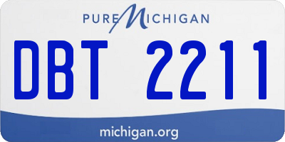 MI license plate DBT2211