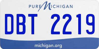MI license plate DBT2219