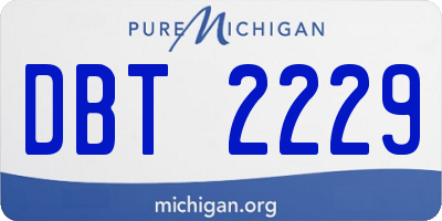 MI license plate DBT2229