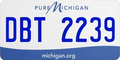 MI license plate DBT2239