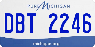 MI license plate DBT2246
