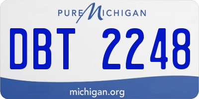 MI license plate DBT2248