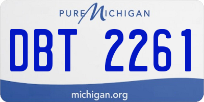MI license plate DBT2261