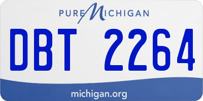 MI license plate DBT2264