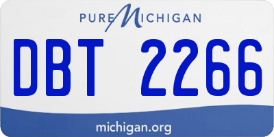 MI license plate DBT2266