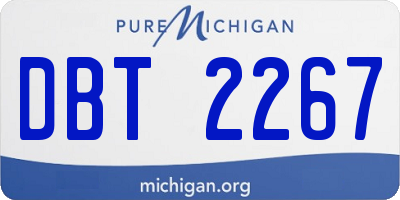 MI license plate DBT2267
