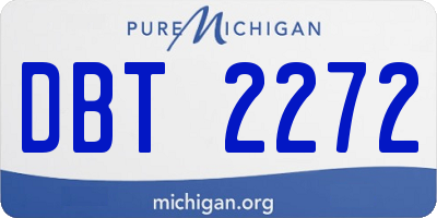 MI license plate DBT2272