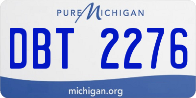 MI license plate DBT2276