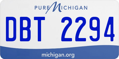 MI license plate DBT2294