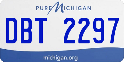 MI license plate DBT2297