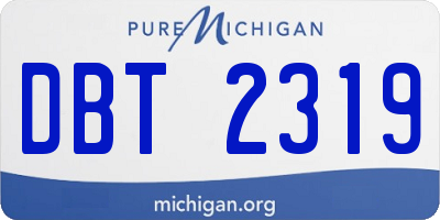 MI license plate DBT2319