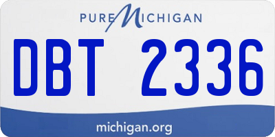 MI license plate DBT2336
