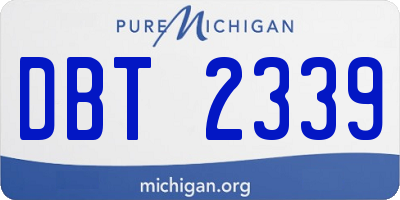 MI license plate DBT2339