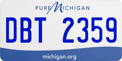 MI license plate DBT2359