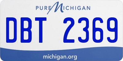 MI license plate DBT2369