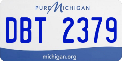 MI license plate DBT2379
