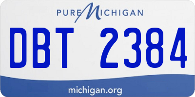 MI license plate DBT2384