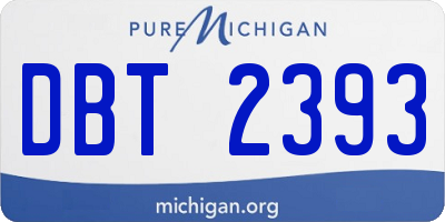 MI license plate DBT2393