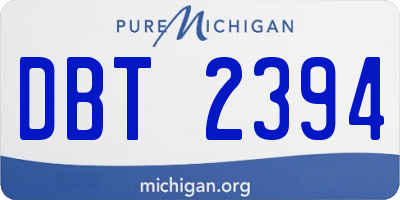 MI license plate DBT2394