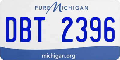 MI license plate DBT2396