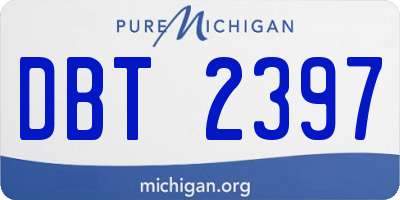 MI license plate DBT2397