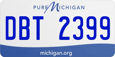 MI license plate DBT2399