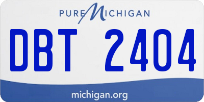 MI license plate DBT2404