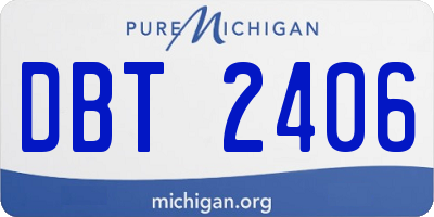 MI license plate DBT2406