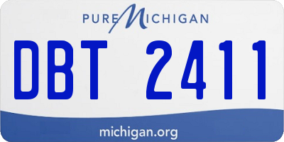MI license plate DBT2411