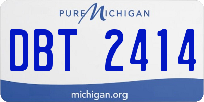 MI license plate DBT2414