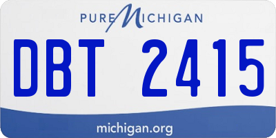 MI license plate DBT2415