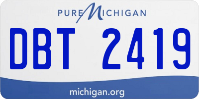 MI license plate DBT2419