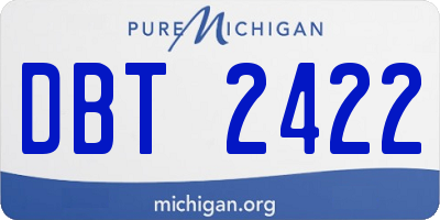 MI license plate DBT2422