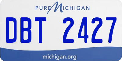 MI license plate DBT2427