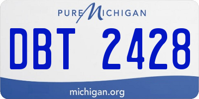 MI license plate DBT2428