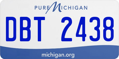 MI license plate DBT2438