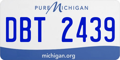 MI license plate DBT2439
