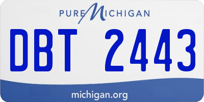 MI license plate DBT2443