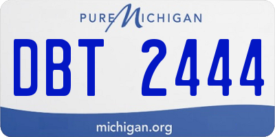 MI license plate DBT2444
