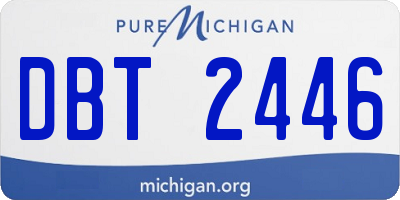 MI license plate DBT2446